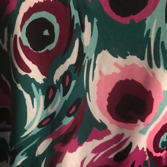 NWT Tracy Negoshian, Watercolor Peacock Dress (L) - Picture 5 of 5